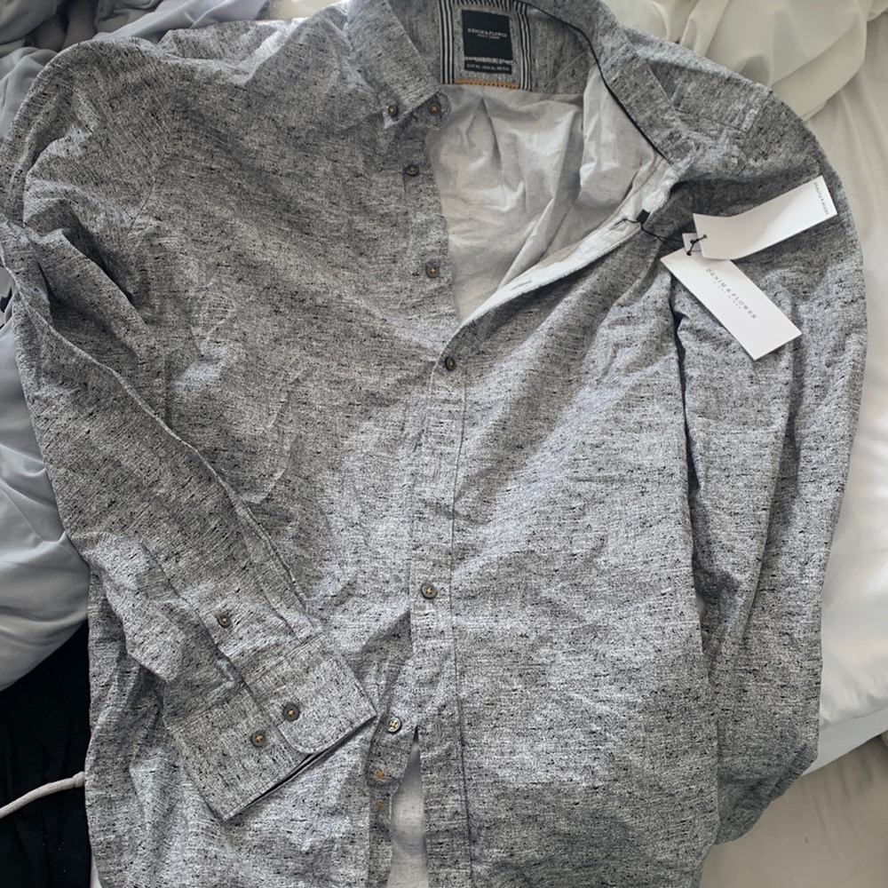 Denim and flower brand new shirt